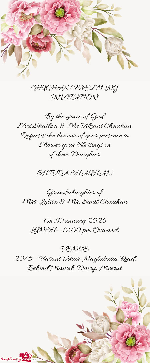 LUNCH--12:00 pm Onwards