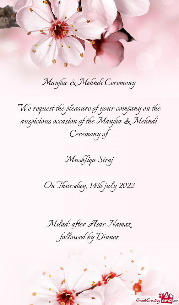 Manjha & Mehndi Ceremony