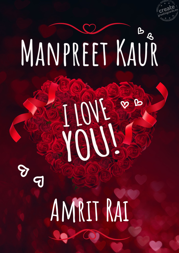 Manpreet Kaur I love you Amrit Rai
