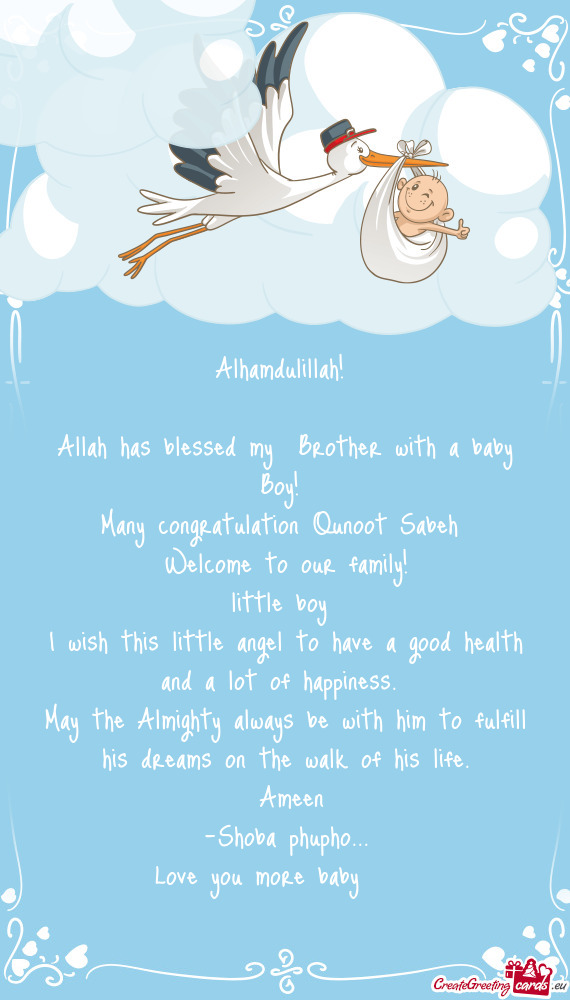 Many congratulation Qunoot Sabeh