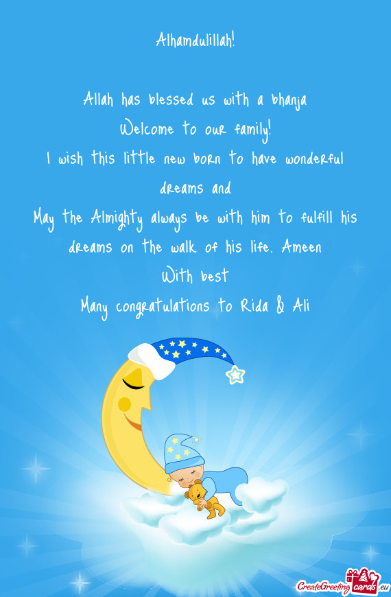 Many congratulations to Rida & Ali