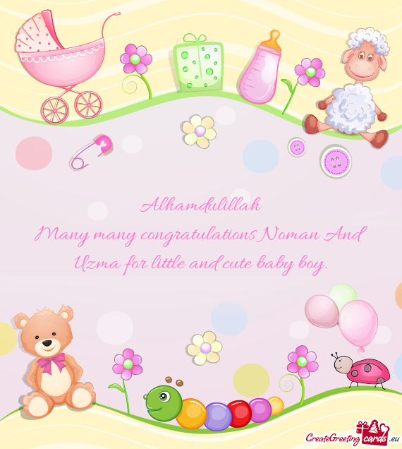 Many many congratulations Noman And Uzma for little and cute baby boy