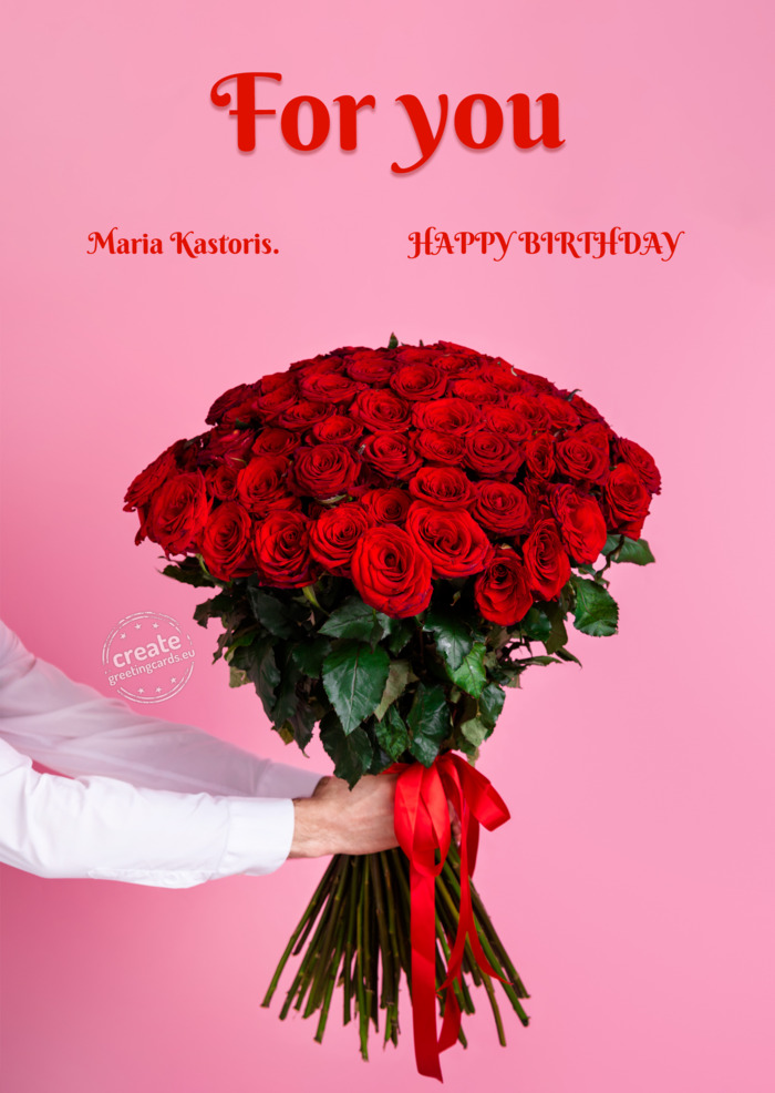 Maria Kastoris.     HAPPY BIRTHDAY