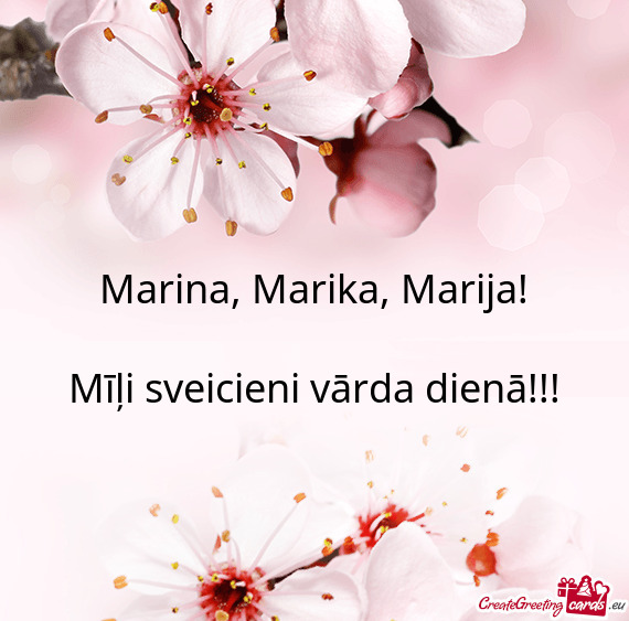 Marina, Marika, Marija