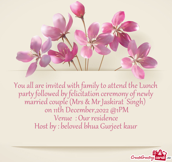 Married couple (Mrs & Mr Jaskirat Singh)