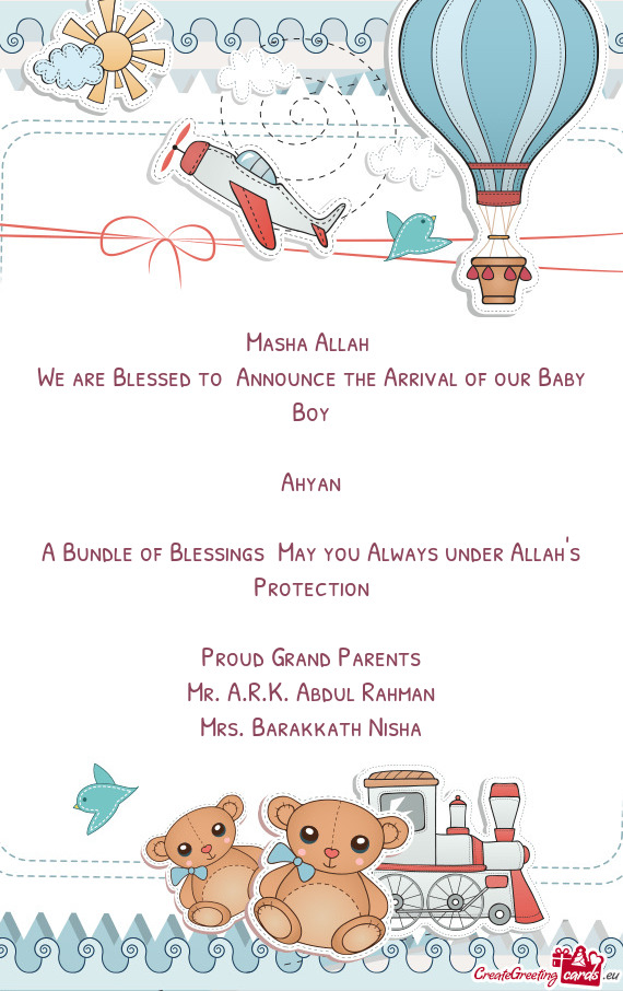 Masha Allah We are Blessed to Announce the Arrival of our Baby Boy Ahyan A Bundle of Blessi