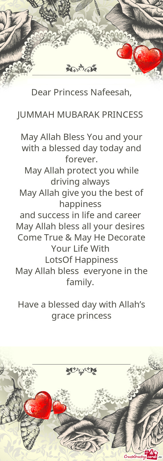 May Allah Bless You and your with a blessed day today and forever