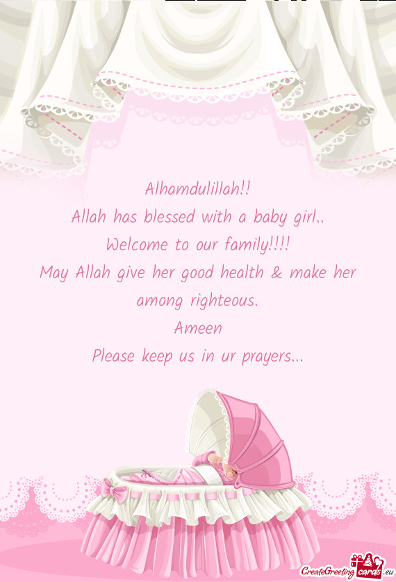 May Allah give her good health & make her among righteous