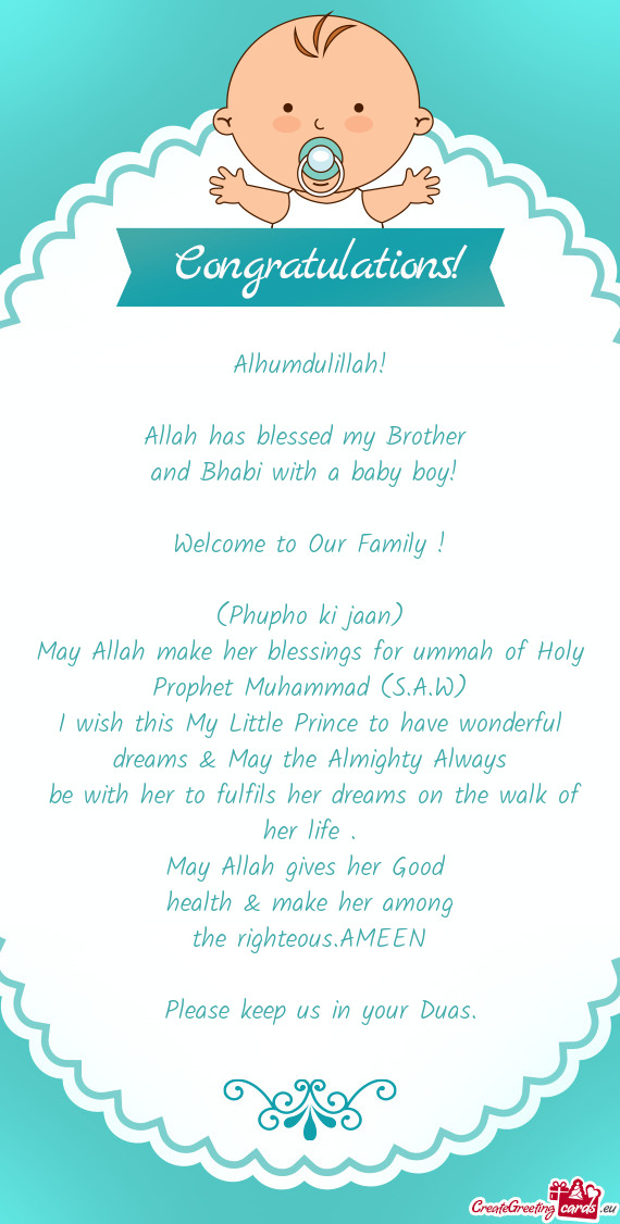 May Allah make her blessings for ummah of Holy Prophet Muhammad (S.A.W)