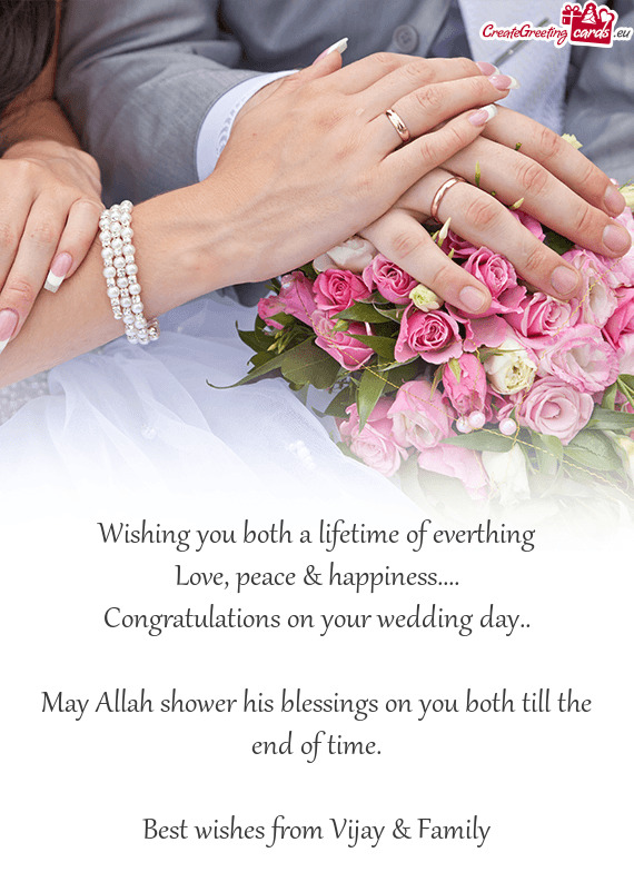Your marriage blessings may allah shower on his 32+ May