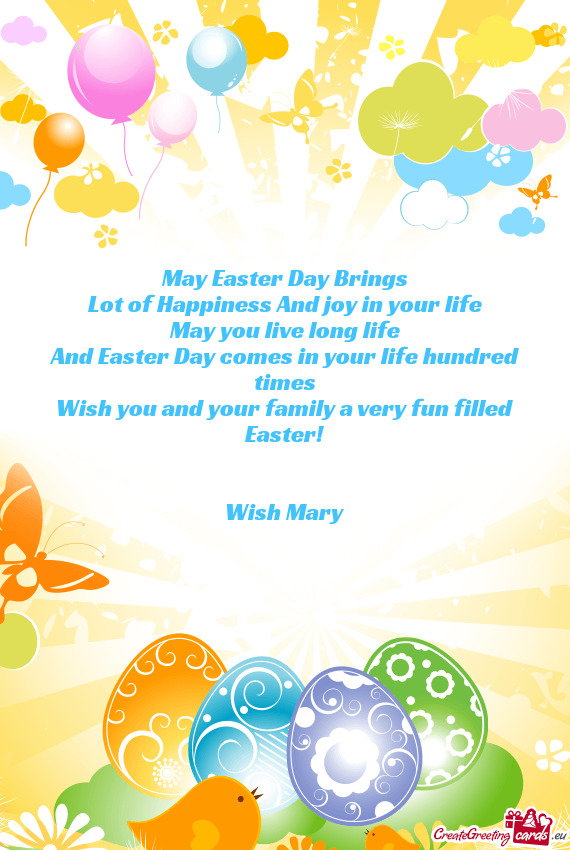 May Easter Day Brings