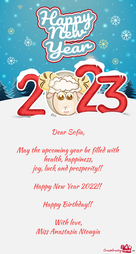 May the upcoming year be filled with health