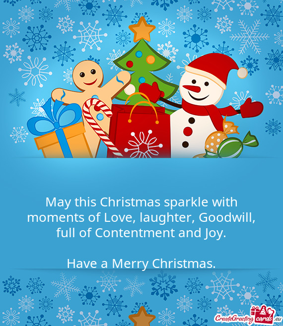 May this Christmas sparkle with moments of Love