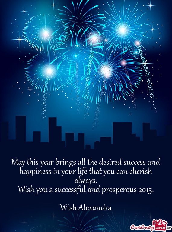May This Year Brings All The Desired Success And Free Cards