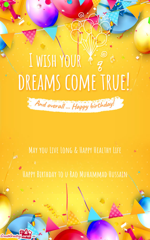 May you Live Long & Happy Healthy Life