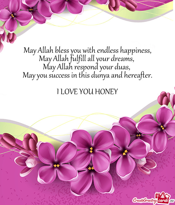 May you success in this dunya and hereafter