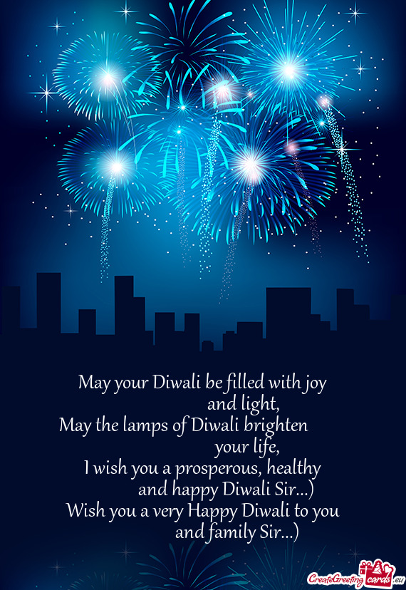 May your Diwali be filled with joy