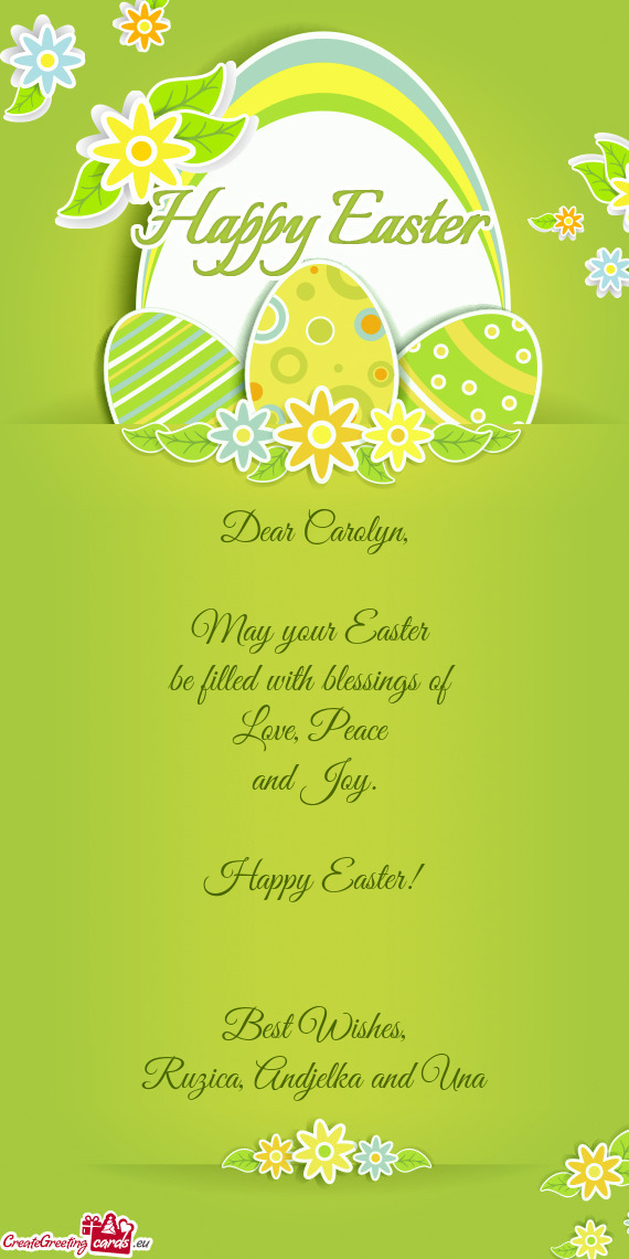 May your Easter
