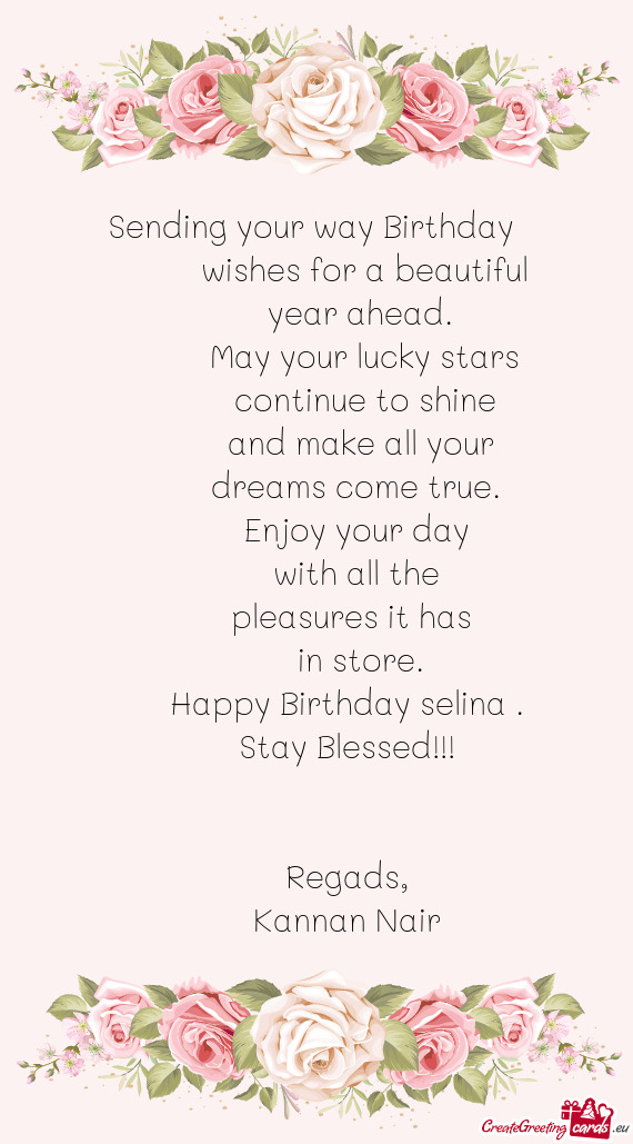 May your lucky stars