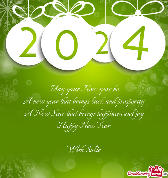 May your New year be