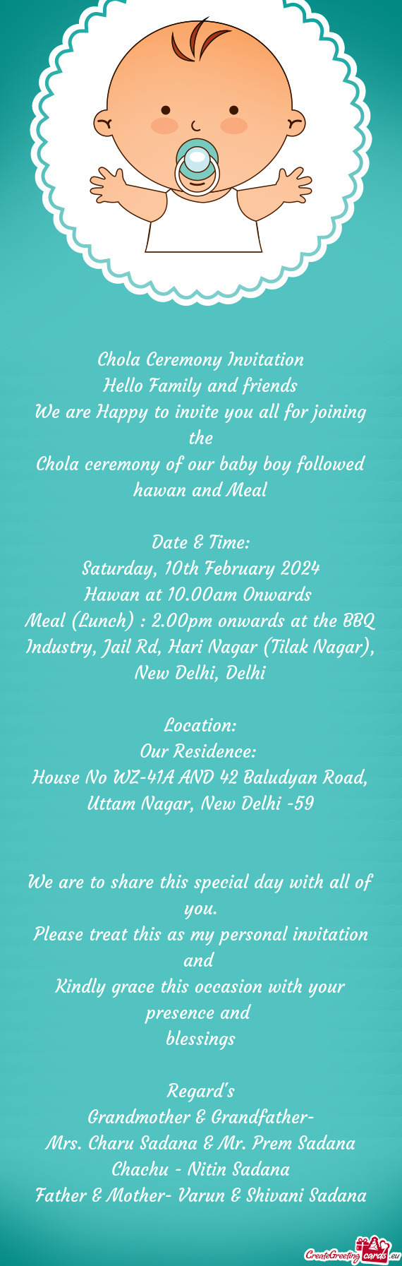Meal (Lunch) : 2.00pm onwards at the BBQ Industry, Jail Rd, Hari Nagar (Tilak Nagar), New Delhi, Del
