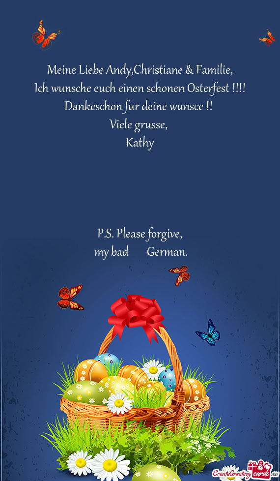 Meine Liebe Andy,Christiane & Familie