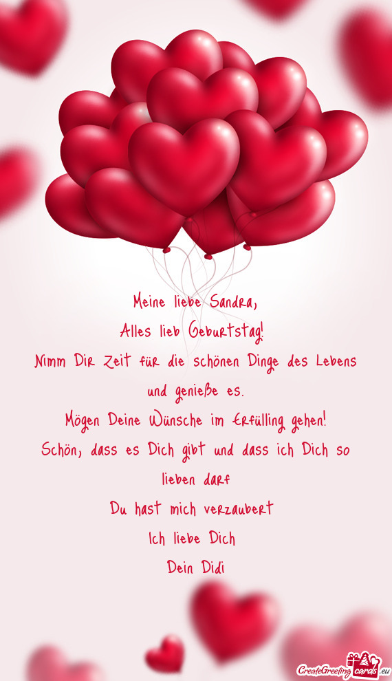 Meine liebe Sandra