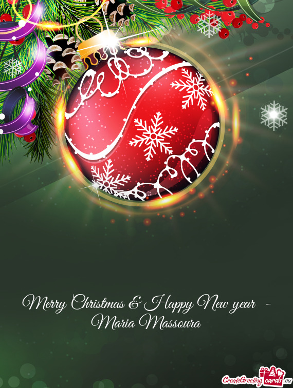 Merry Christmas & Happy New year - Maria Massoura