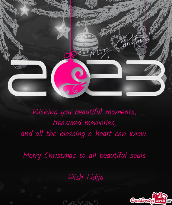 Merry Christmas to all beautiful souls 
 
 Wish Lidija