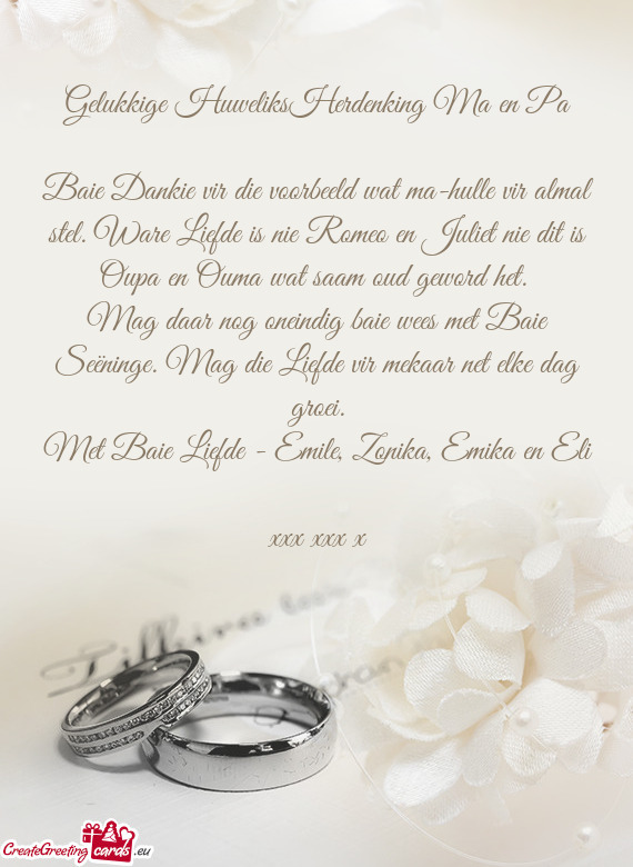 Met Baie Liefde - Emile, Zonika, Emika en Eli