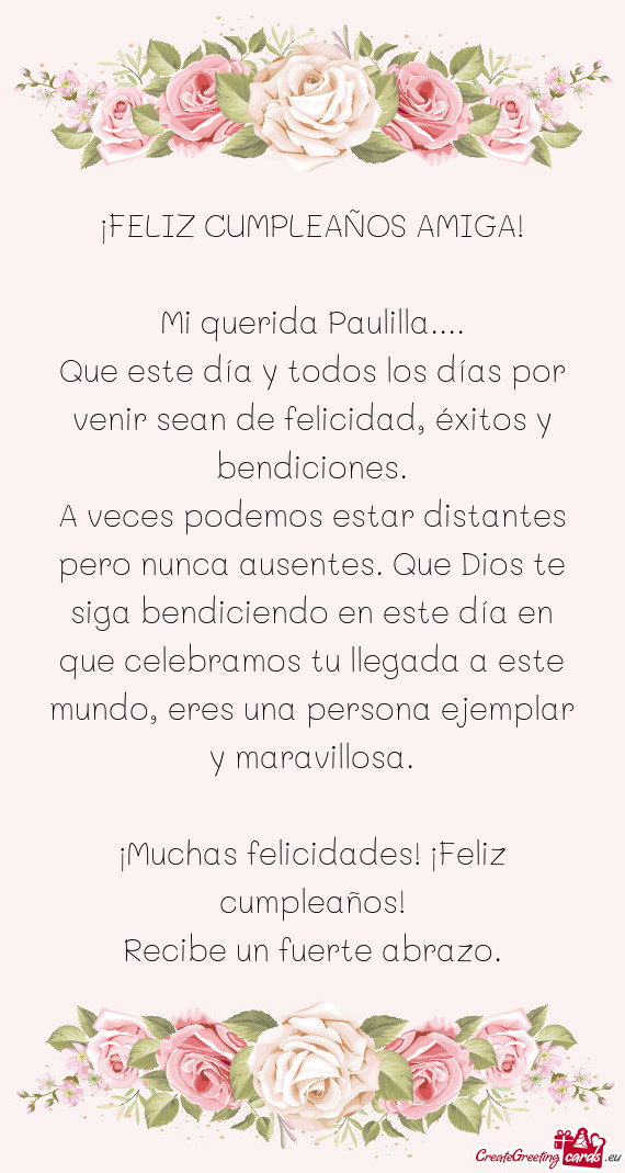 Mi querida Paulilla