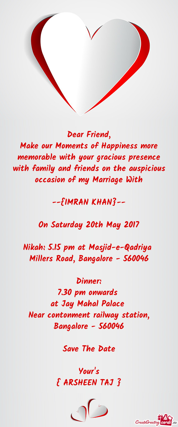 Millers Road, Bangalore - 560046
