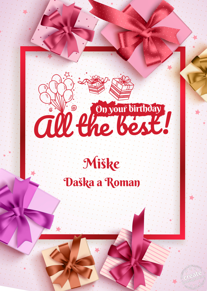 Miške Happy birthday to Daška a Roman