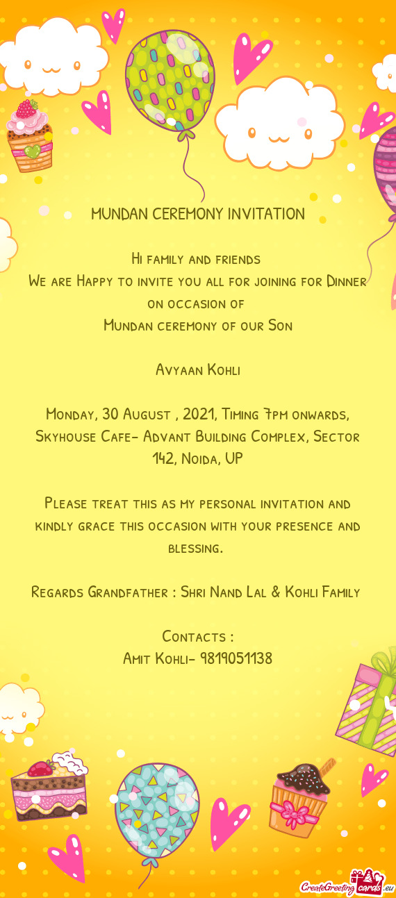 Monday, 30 August , 2021, Timing 7pm onwards, Skyhouse Cafe- Advant Building Complex, Sector 142, No