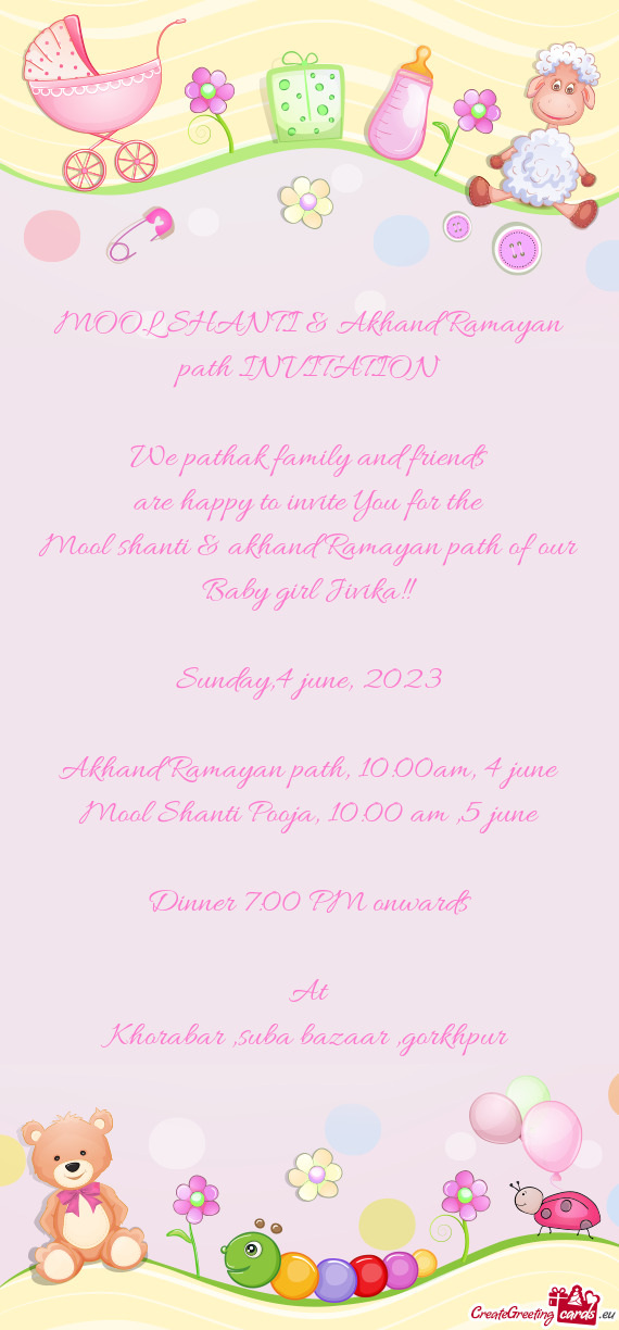MOOL SHANTI & Akhand Ramayan path INVITATION