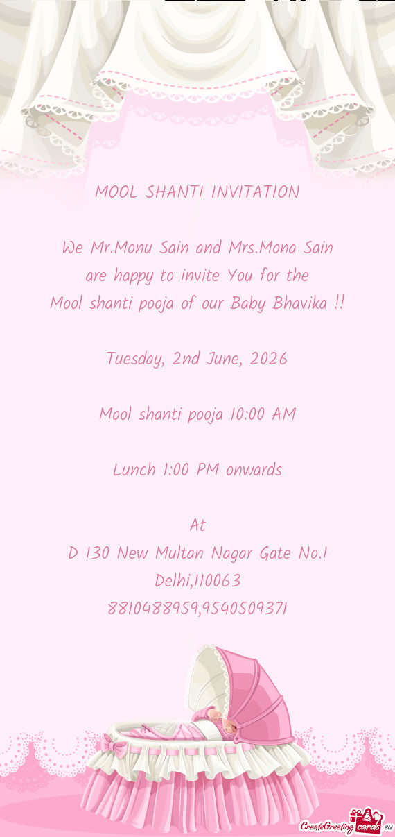Mool shanti pooja of our Baby Bhavika