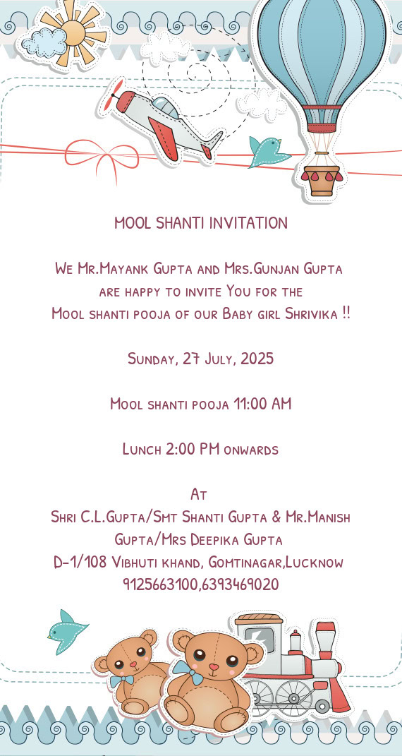 Mool shanti pooja of our Baby girl Shrivika