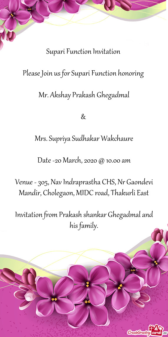 Mr. Akshay Prakash Ghegadmal