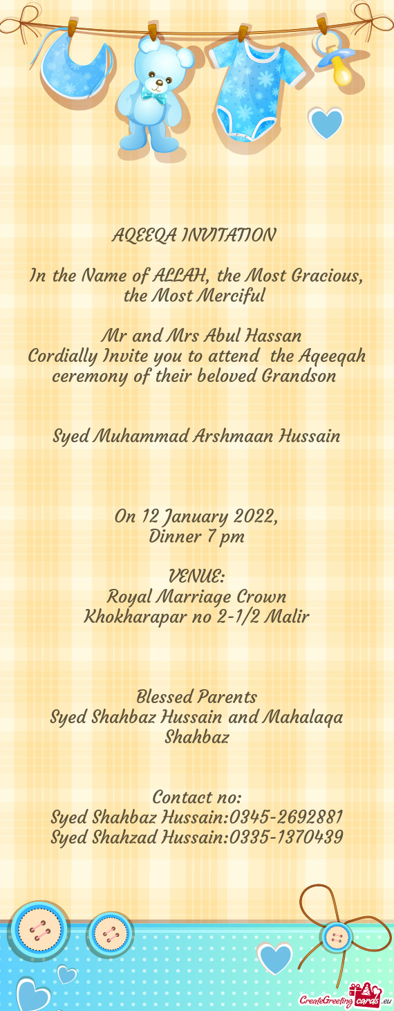 Mr and Mrs Abul Hassan