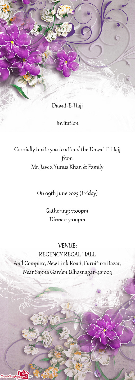 Mr. Javed Yunus Khan & Family