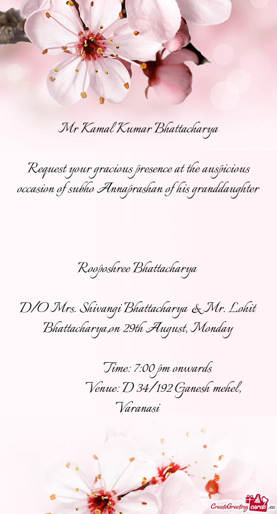 Mr Kamal Kumar Bhattacharya