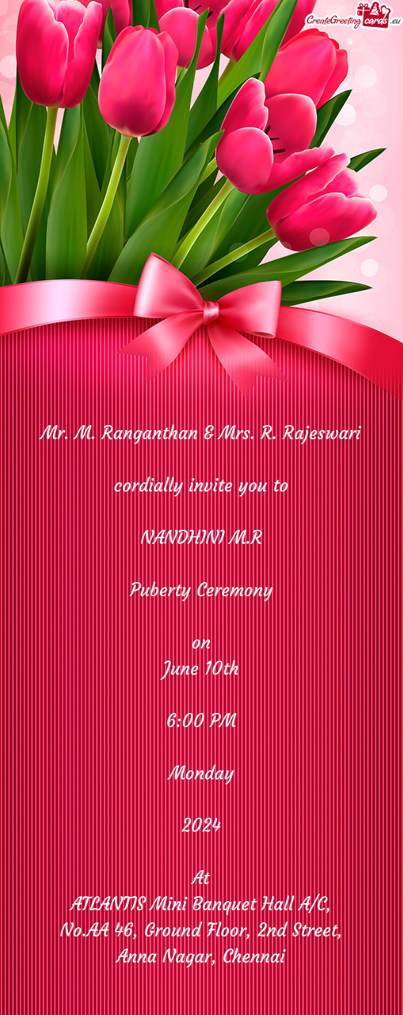 Mr. M. Ranganthan & Mrs. R. Rajeswari