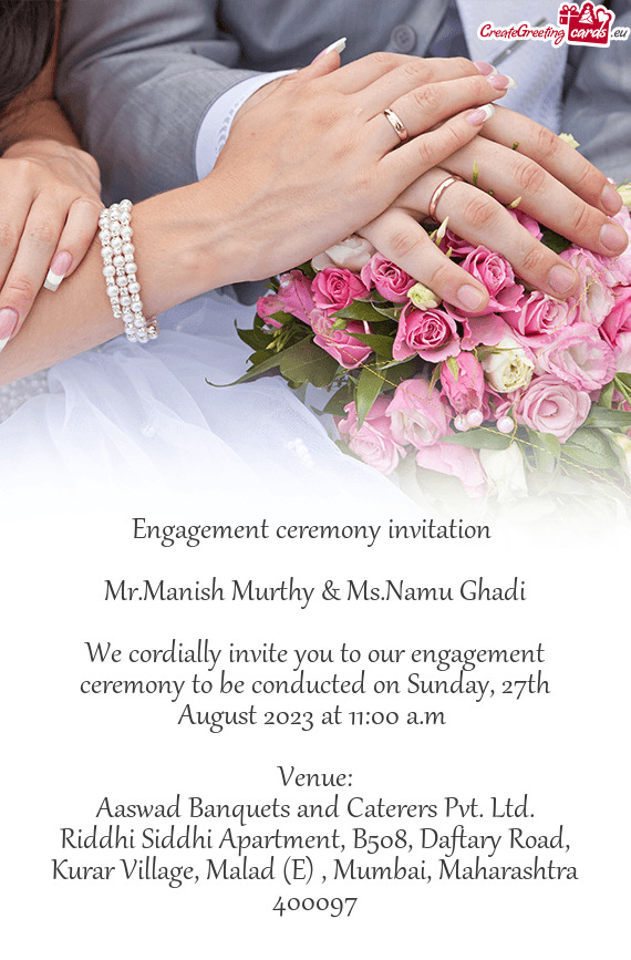 Mr.Manish Murthy & Ms.Namu Ghadi