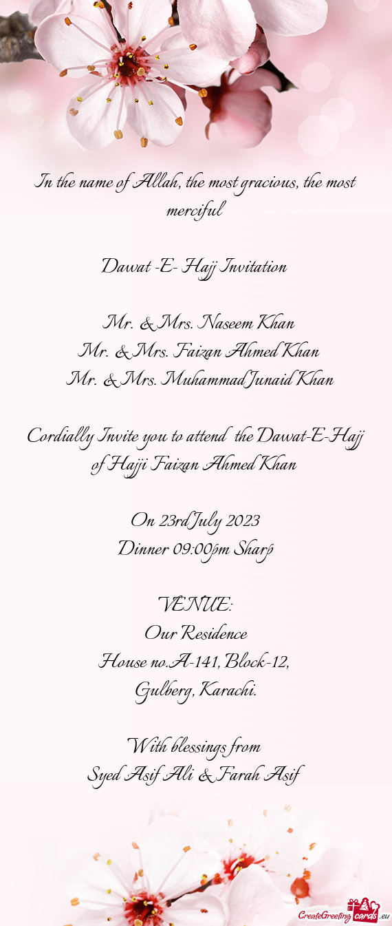 Mr. & Mrs. Faizan Ahmed Khan