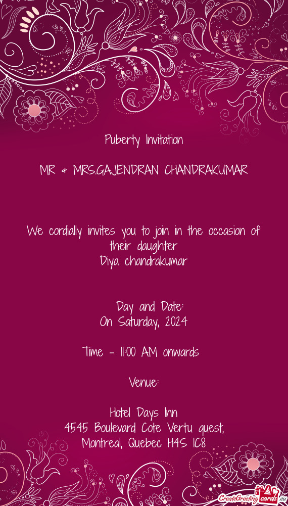 MR & MRS.GAJENDRAN CHANDRAKUMAR