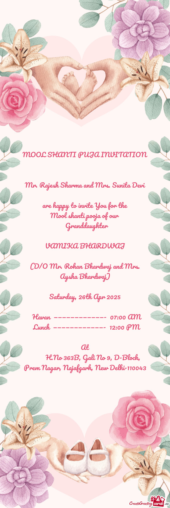 Mr. Rajesh Sharma and Mrs. Sunita Devi