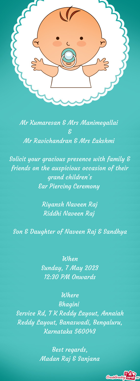 Mr Ravichandran & Mrs Lakshmi