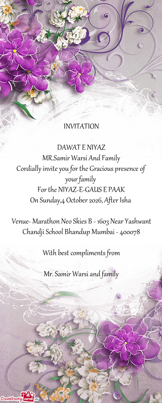 MR.Samir Warsi And Family