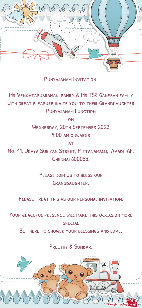 Mr.Venkatasubramani family & Mr.TSR Ganesan family