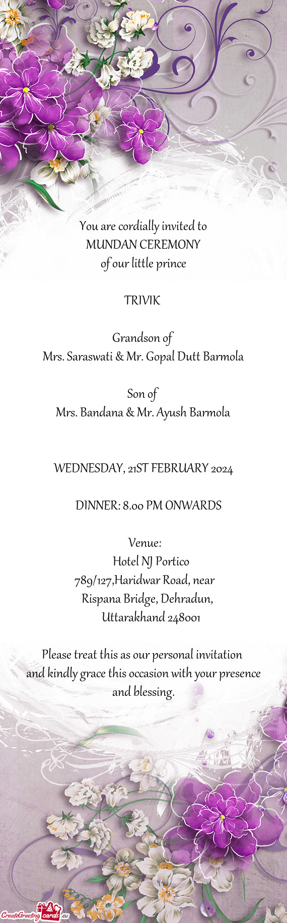 Mrs. Bandana & Mr. Ayush Barmola